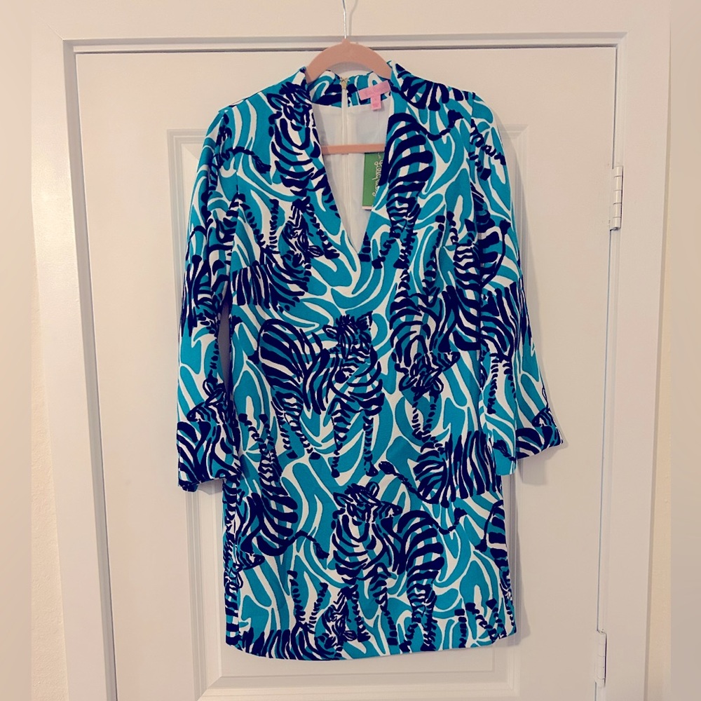 Lilly Pulitzer Devina Dress with Cool Zebras! 8